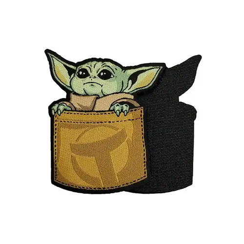 Back view of a Velcro patch, showcasing the attachment option for versatile use.