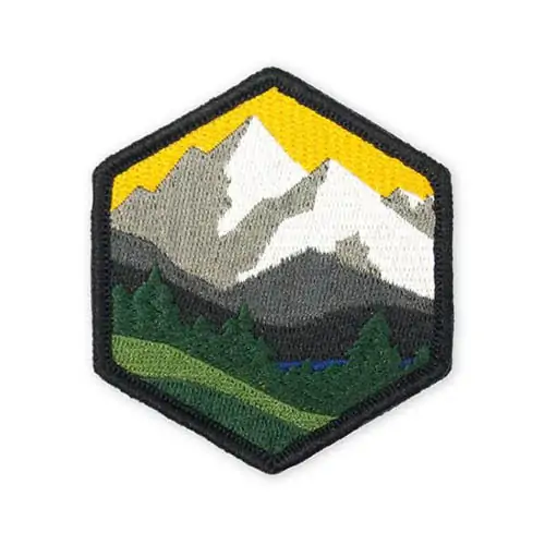 Back view of a Velcro patch, showcasing the attachment option for versatile use.