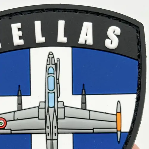 Back view of a Velcro patch, showcasing the attachment option for versatile use.