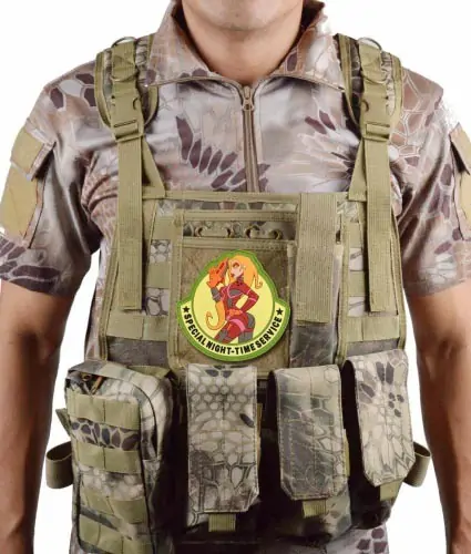 Back view of a Velcro patch, showcasing the attachment option for versatile use.