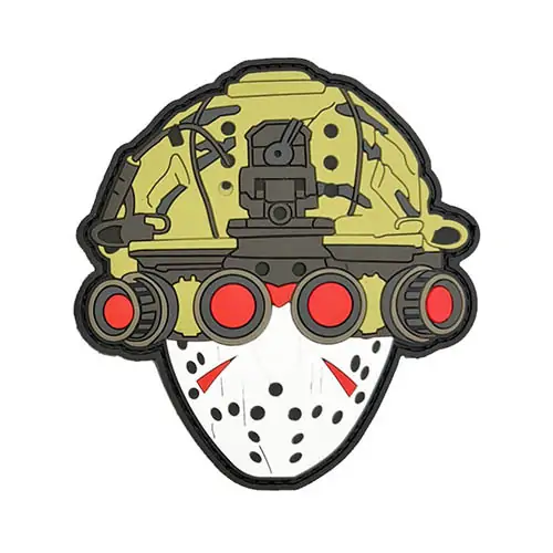 Back view of a Velcro patch, showcasing the attachment option for versatile use.