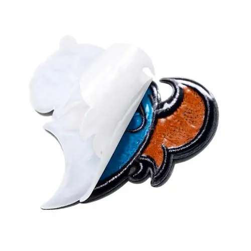 Back view of a Velcro patch, showcasing the attachment option for versatile use.