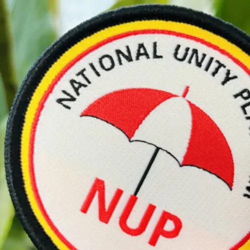 Back view of a Velcro patch, showcasing the attachment option for versatile use.