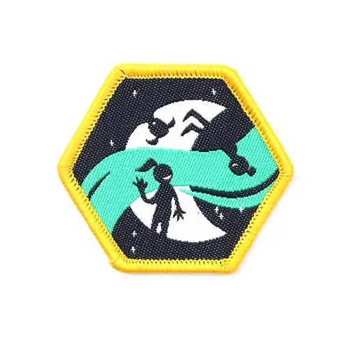 Back view of a Velcro patch, showcasing the attachment option for versatile use.