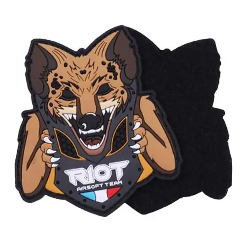 Back view of a Velcro patch, showcasing the attachment option for versatile use.