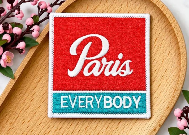 Colorful custom embroidered patch